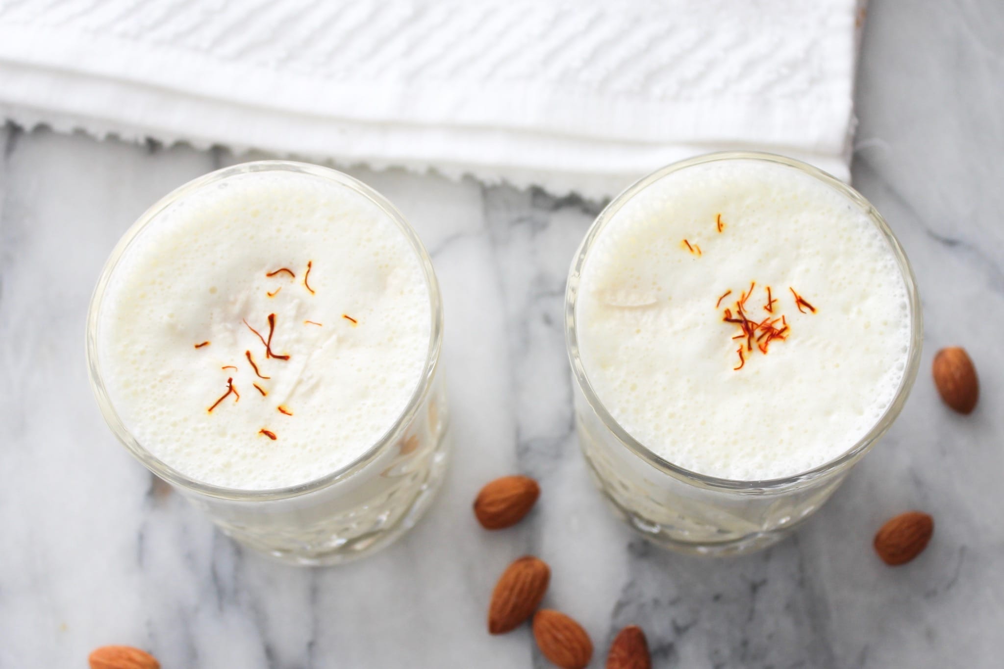 Almond and Saffron Milk Two Cloves In A Pot