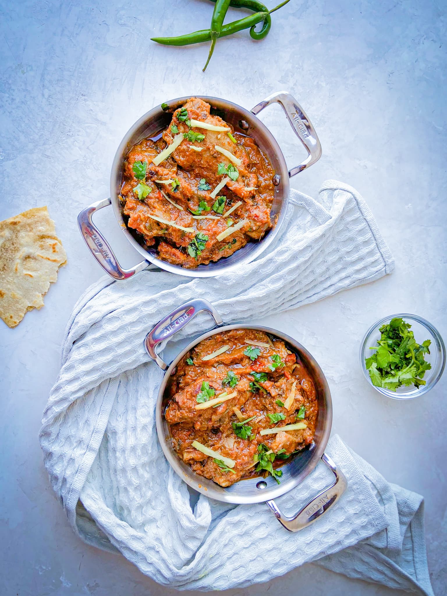 Karahi Chicken - Chicken Curry in Red Gravy with Green Bell Peppers