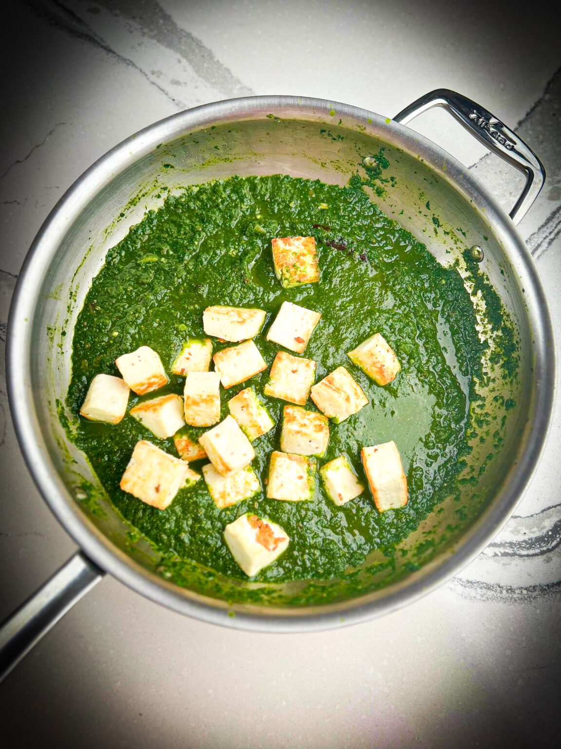 Homemade Pakistani Palak Paneer (Spinach Paneer) - Two Cloves In A Pot